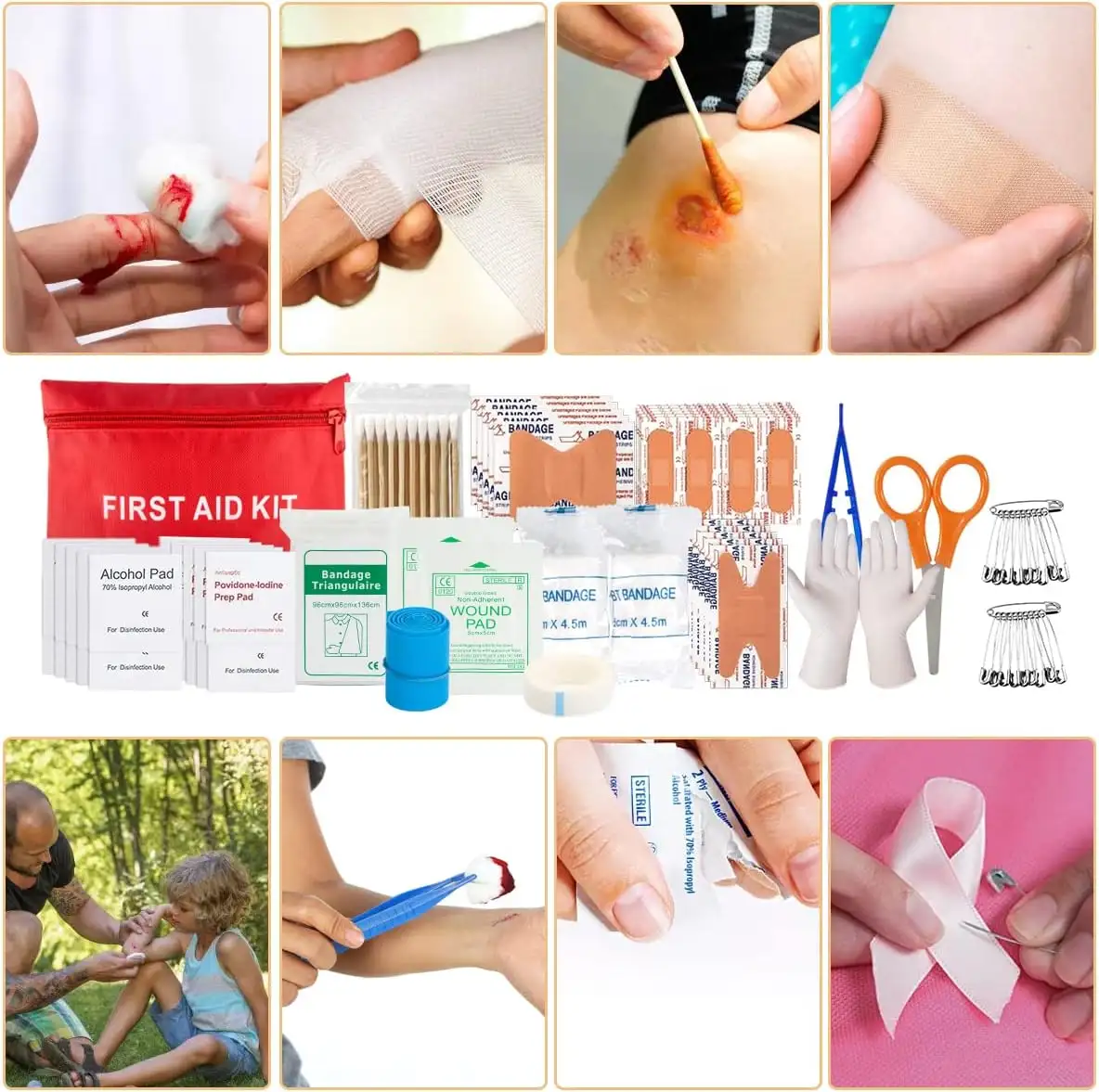 HIHEGD Survival Kit, 250Pcs Survival Gear First Aid Kit - 716gjryq5cl._ac_sl1200_